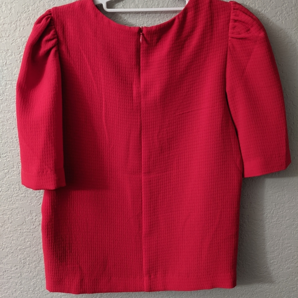 H &M Red Puff Short Sleeve - Picture 2 of 8